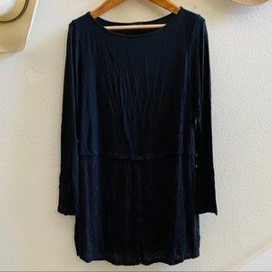 J Jill wearever black jersey top tunic shirt M